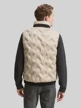 TOM TAILOR Herren Hybrid Lightweight Steppweste, braun, Uni – Bild 5