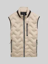 TOM TAILOR Herren Hybrid Lightweight Steppweste, braun, Uni – Bild 3