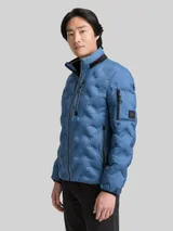 TOM TAILOR Herren Hybrid Lightweight Steppjacke mit verstaubarer Kapuze, blau, Uni – Bild 4