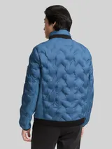 TOM TAILOR Herren Hybrid Lightweight Steppjacke mit verstaubarer Kapuze, blau, Uni – Bild 5