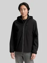 TOM TAILOR Herren Softshell Jacke mit Kapuze, schwarz, Uni – Bild 4