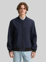 TOM TAILOR DENIM Herren Softshell Jacke im Bomber-Style, blau, Uni – Bild 4