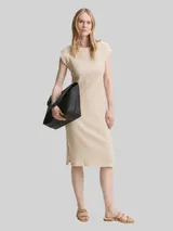 TOM TAILOR Damen Crinkle Kleid, grün, Gemustert – Bild 4