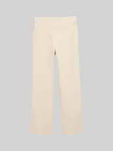 TOM TAILOR Damen TTLEA Seersucker Straight Hose, beige, Uni – Bild 3