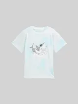 TOM TAILOR Jungen Oversize T-Shirt mit Print, blau, Farbverlauf – Bild 3