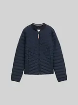 TOM TAILOR Damen Steppjacke mit Bomberkragen, blau, Uni – Bild 3