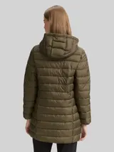 TOM TAILOR DENIM Damen Lightweight Steppmantel mit Kapuze, grün, Uni – Bild 5