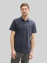 TOM TAILOR Herren Poloshirt mit Brusttasche, grau, Uni – Bild 4