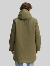 TOM TAILOR DENIM Herren Parka mit wasserabweisender Funktion, grün, Uni – Bild 5