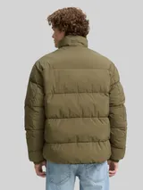 TOM TAILOR DENIM Herren Lightweight Pufferjacke mit Stehkragen, grün, Uni – Bild 5