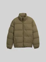 TOM TAILOR DENIM Herren Lightweight Pufferjacke mit Stehkragen, grün, Uni – Bild 3