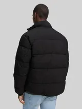TOM TAILOR DENIM Herren Lightweight Pufferjacke mit Stehkragen, schwarz, Uni – Bild 5