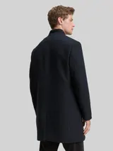 TOM TAILOR DENIM Herren Wollmantel mit Stehkragen, schwarz, Meliert – Bild 5