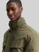 TOM TAILOR DENIM Herren Arctic Parka mit abnehmbarer Kapuze, grün, Uni – Bild 6