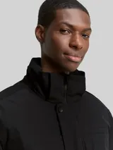 TOM TAILOR DENIM Herren Arctic Parka mit abnehmbarer Kapuze, schwarz, Uni – Bild 6