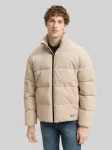 TOM TAILOR DENIM Herren Cord Puffer-Jacke mit Stehkragen, braun, Uni – Bild 4
