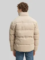TOM TAILOR DENIM Herren Cord Puffer-Jacke mit Stehkragen, braun, Uni – Bild 5