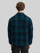 TOM TAILOR DENIM Herren Overshirt Jacke in Woll-Optik, grün, Kariert – Bild 5