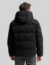 TOM TAILOR Herren Puffer-Jacke mit abnehmbarer Kapuze, schwarz, Uni – Bild 5