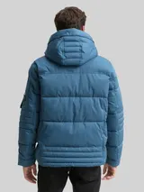 TOM TAILOR Herren Puffer-Jacke mit abnehmbarer Kapuze, blau, Uni – Bild 5