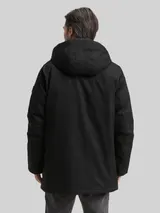 TOM TAILOR Herren Arctic Parka mit abnehmbarer Kapuze, schwarz, Uni – Bild 5
