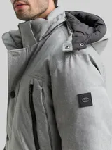 TOM TAILOR Herren Arctic Parka mit abnehmbarer Kapuze, grau, Meliert – Bild 6