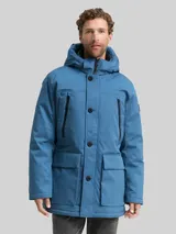 TOM TAILOR Herren Arctic Parka mit abnehmbarer Kapuze, blau, Uni – Bild 4