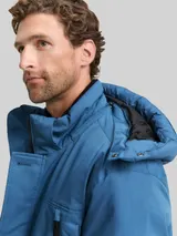 TOM TAILOR Herren Arctic Parka mit abnehmbarer Kapuze, blau, Uni – Bild 6