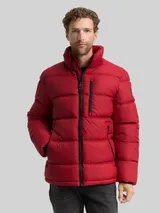 TOM TAILOR Herren Puffer-Jacke aus wasserabweisendem Material, rot, Uni – Bild 4