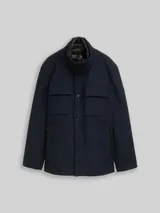 TOM TAILOR Herren 2-in-1 Wolljacke mit abnehmbarer Innenjacke, blau, Uni – Bild 3