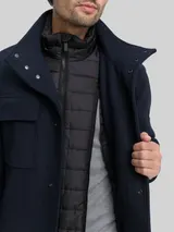 TOM TAILOR Herren 2-in-1 Wolljacke mit abnehmbarer Innenjacke, blau, Uni – Bild 6