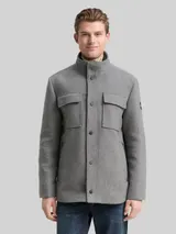 TOM TAILOR Herren 2-in-1 Wolljacke mit abnehmbarer Innenjacke, grau, Meliert – Bild 4