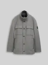 TOM TAILOR Herren 2-in-1 Wolljacke mit abnehmbarer Innenjacke, grau, Meliert – Bild 3
