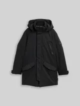 TOM TAILOR Herren TT.PRO.TECH Parka mit abnehmbarer Kapuze, schwarz, Uni – Bild 3