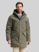 TOM TAILOR Herren TT.PRO.TECH Parka mit abnehmbarer Kapuze, grün, Uni – Bild 4