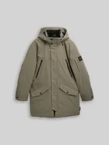 TOM TAILOR Herren TT.PRO.TECH Parka mit abnehmbarer Kapuze, grün, Uni – Bild 3