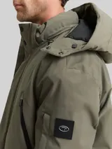 TOM TAILOR Herren TT.PRO.TECH Parka mit abnehmbarer Kapuze, grün, Uni – Bild 6