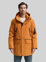 TOM TAILOR Herren Arctic Parka mit abnehmbarer Kapuze, braun, Uni – Bild 4
