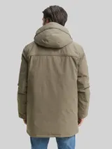 TOM TAILOR Herren Arctic Parka mit abnehmbarer Kapuze, grün, Uni – Bild 5