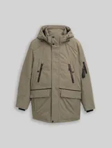 TOM TAILOR Herren Arctic Parka mit abnehmbarer Kapuze, grün, Uni – Bild 3