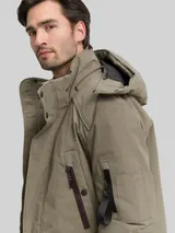 TOM TAILOR Herren Arctic Parka mit abnehmbarer Kapuze, grün, Uni – Bild 6