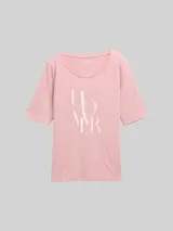 TOM TAILOR Damen T-Shirt mit Print, rosa, Uni – Bild 3