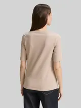 TOM TAILOR Damen T-Shirt mit Print, grau, Uni – Bild 5