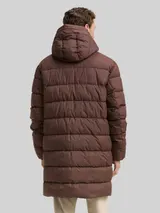 TOM TAILOR Herren Puffer Parka mit Kapuze, braun, Uni – Bild 5