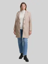 TOM TAILOR Damen Plus Size - Bouclé Mantel mit Reverskragen, beige, Meliert – Bild 4