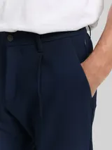 TOM TAILOR Herren Regular Fit Anzughose, blau, Uni – Bild 6