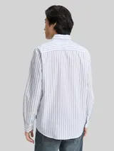 TOM TAILOR Herren Regular Fit Hemd mit Streifenmuster, weiß, Gestreift – Bild 5