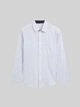 TOM TAILOR Herren Regular Fit Hemd mit Streifenmuster, weiß, Gestreift – Bild 3