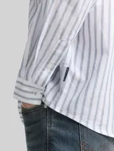 TOM TAILOR Herren Regular Fit Hemd mit Streifenmuster, weiß, Gestreift – Bild 6