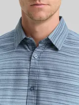 TOM TAILOR Herren Regular Fit Hemd mit Streifenmuster, blau, Meliert – Bild 6